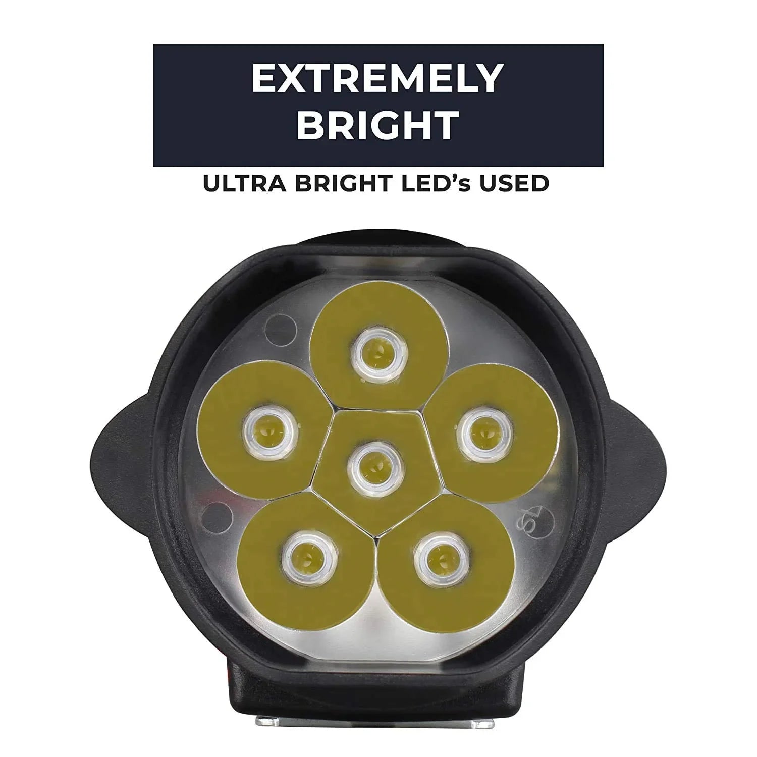 SSLG 6 LED Foglight Original Bike Fog Light Universal Fog Lamp Assembly - Set of 2 with Switch (Black) - Biker.Store - www.biker.store