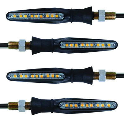 LED KTM Style Indicators for Universal All Bike Models (Amber, Pack of 4) - Biker.Store - www.biker.store