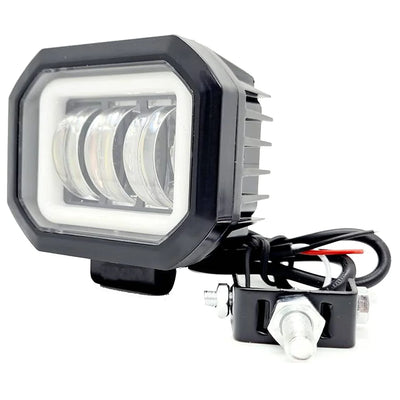 HJG Harley Square Shape fog light 3 Led Blue DRL For Bikes & Cars.(Light Power: 60W Voltage: DC9-80V) - Biker.Store - www.biker.store