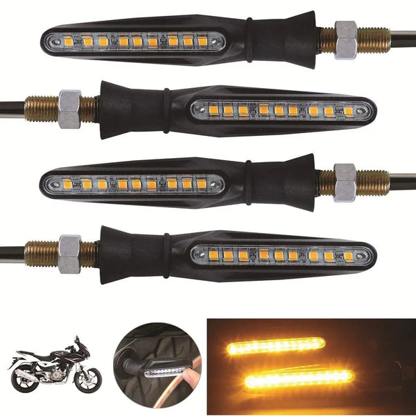 LED KTM Style Indicators for Universal All Bike Models (Amber, Pack of ...