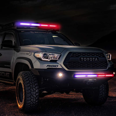 Led Red Blue Strobe Light Flasher Bar 24 Inch COB 42W LED Lights, safety Flashing Red Blue Light Bars with Cigar Lighter for Cars, Trucks, Bikes (Red Blue Strobe Light Bar 24 Inch) - Biker.Store - www.biker.store