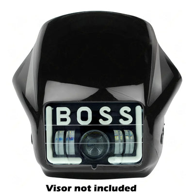 Splendor BOSS DRL LED Projector Headlight Assembly Hi/Low Beam With BOSS DRL For Hero Splendor Plus, Splendor Pro, Splendor - Biker.Store - www.biker.store
