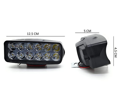 16 LED Fog Lights for Bikes and Cars High Power, Heavy clamp and Strong ABS Plastic. (16 led Pair with Switch) - Biker.Store - www.biker.store