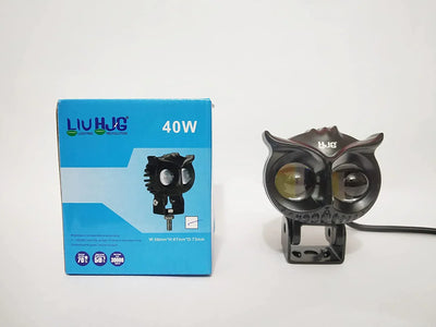 HJG New Model Owl Fog Light For Bike/Car/Thar/Jeep ( Cool White, 40W each * 2 = 80W Total ) - Pack of 2 - Biker.Store - www.biker.store