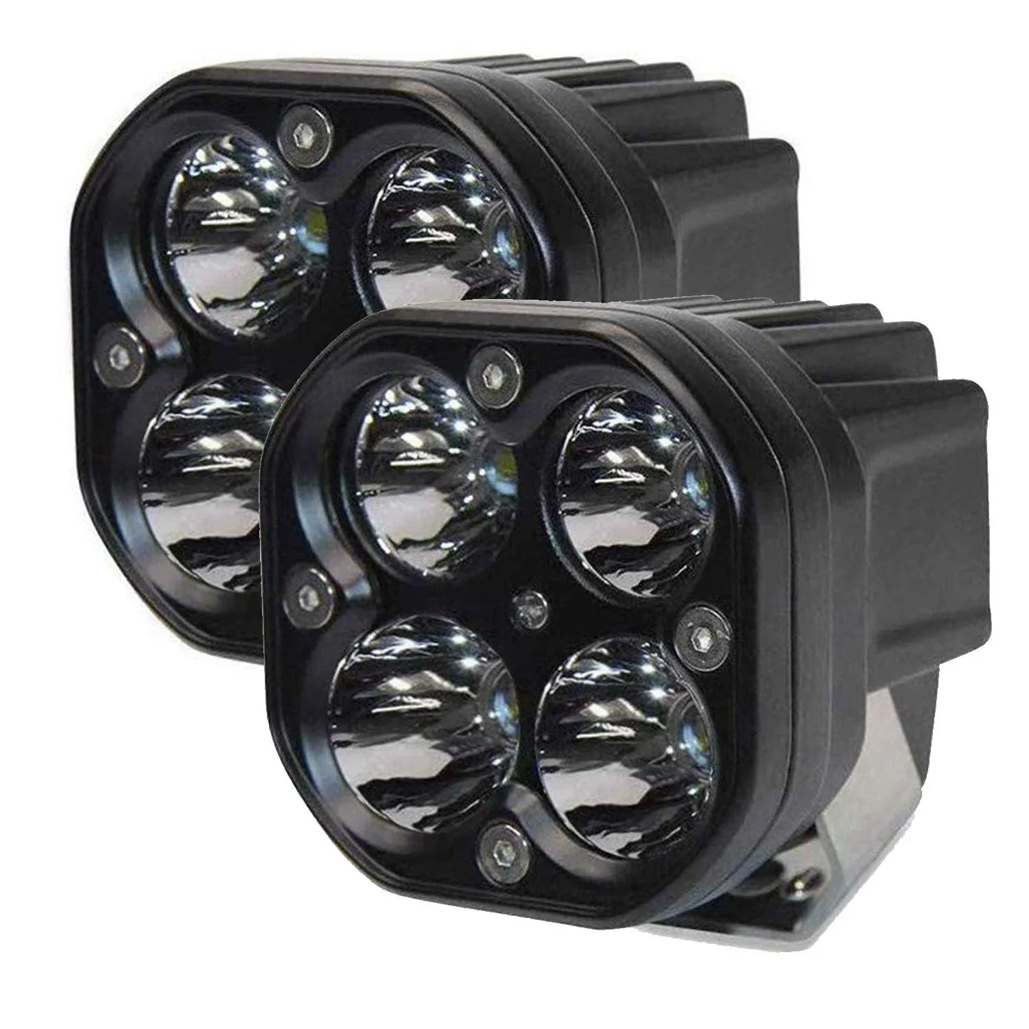 Super IMPORTED 120W Bike 4x4 LED FOG LIGHT ORIGINAL Super Bright Spot Flood Beam Driving Lamp for All Motorcycles & Bikes (120W (2 * 60W), White Light, 2 PCS) - Biker.Store - www.biker.store