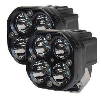 Super IMPORTED 120W Bike 4x4 LED FOG LIGHT ORIGINAL Super Bright Spot Flood Beam Driving Lamp for All Motorcycles & Bikes (120W (2 * 60W), White Light, 2 PCS) - Biker.Store - www.biker.store