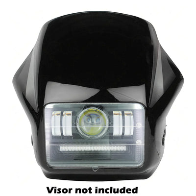 Splendor LED Projector Headlight Assembly Hi/Low Beam With 3 Mode Red and Blue Flashing For Hero Splendor Plus, Splendor Pro, Splendor - Biker.Store - www.biker.store