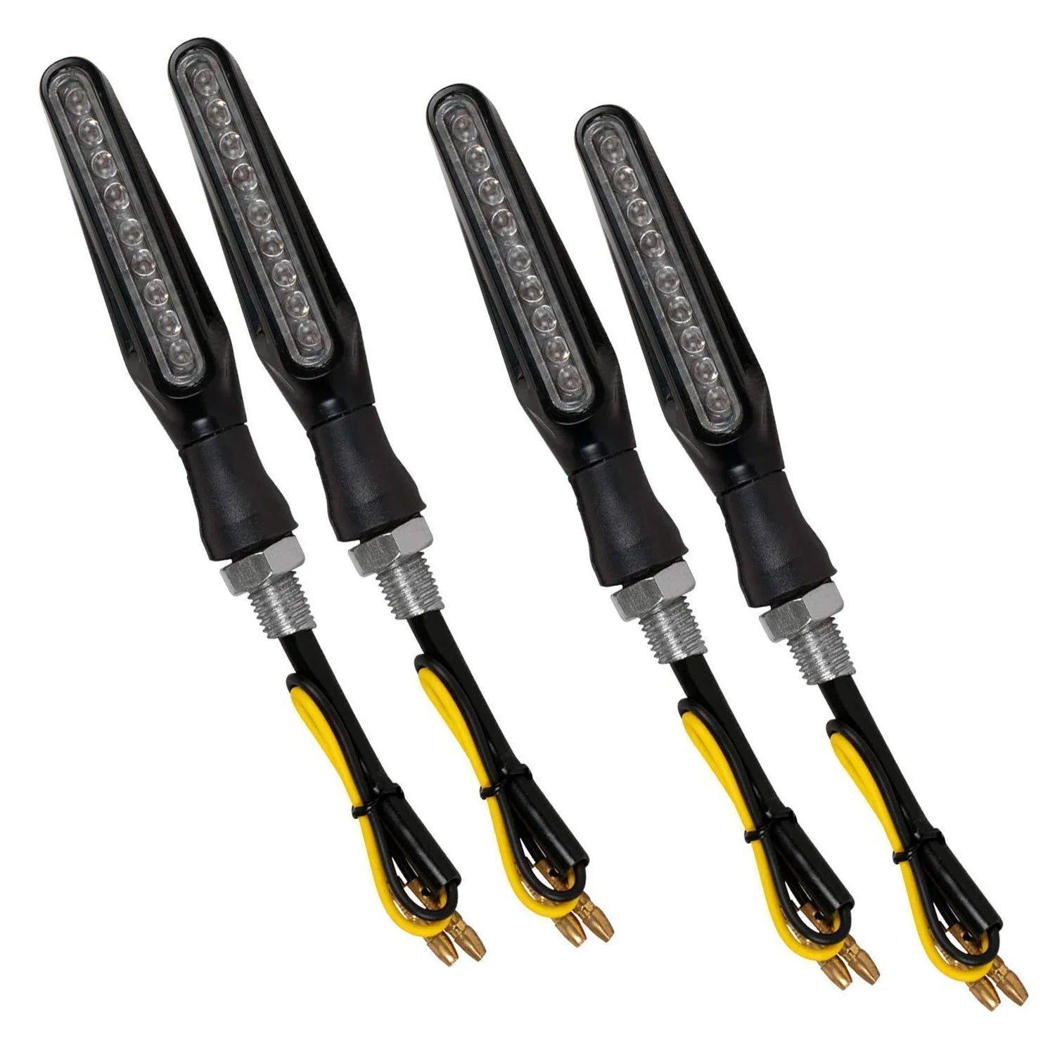 LED KTM Style Indicators for Universal All Bike Models (Amber, Pack of 4) - Biker.Store - www.biker.store