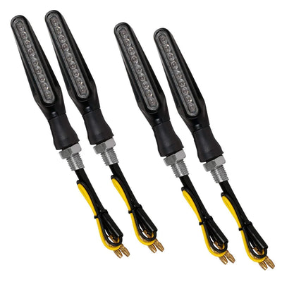 LED KTM Style Indicators for Universal All Bike Models (Amber, Pack of 4) - Biker.Store - www.biker.store