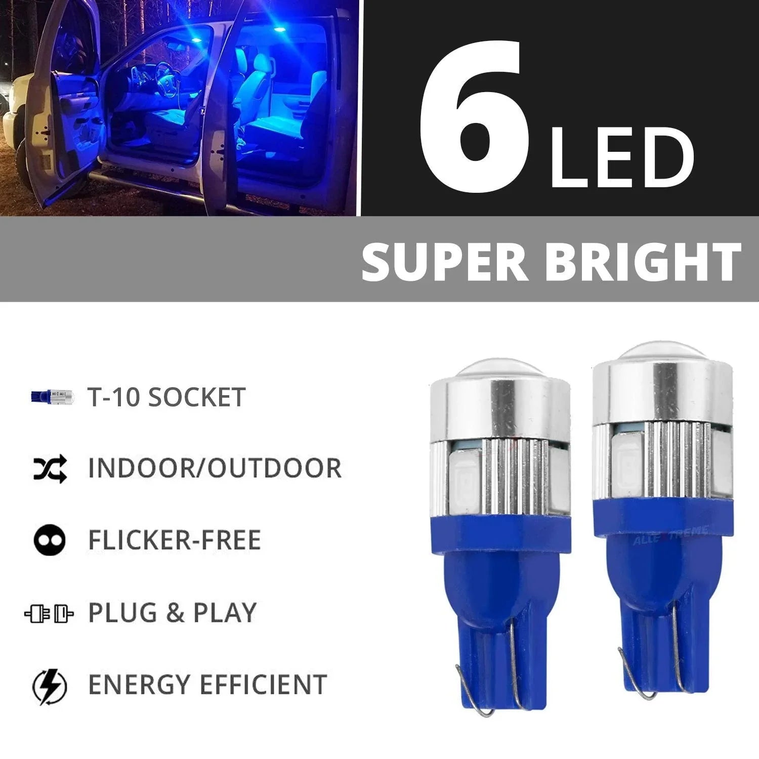 LED Projector Parking Bulbs for Car & Bike (Set of 2) - White/Blue/Red/Green - Biker.Store - www.biker.store