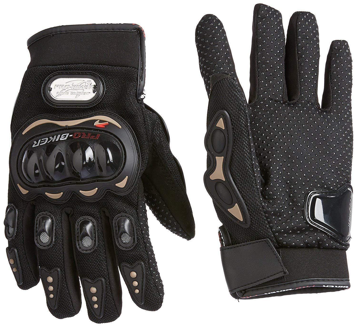 Probiker Synthetic Leather Motorcycle Gloves (Black, Free Size) - Biker.Store - www.biker.store