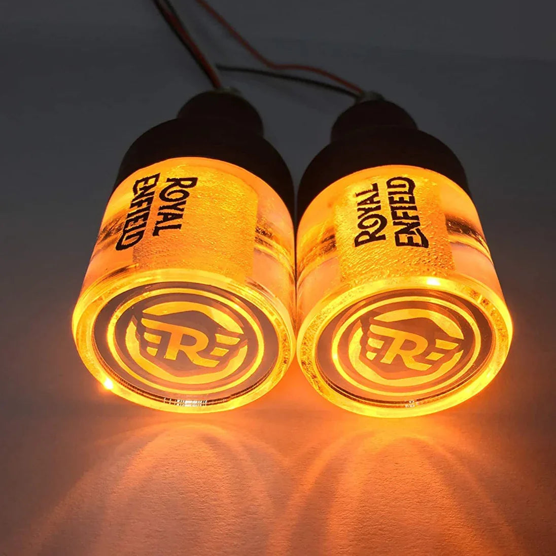 Crystal Indicator Bar End Handle Light for Royal Enfield - Biker.Store - www.biker.store