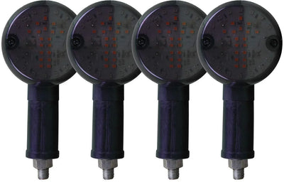 Moxi Indicator Yellow Red Circle Running Bike Indicator Front, Rear LED Indicator Light for Universal For Bike Universal For Bike (Yellow, Red) - Set of 4 - Biker.Store - www.biker.store