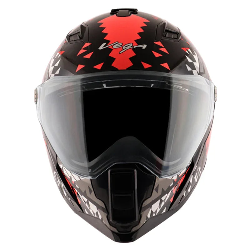 Vega Storm Atomic Black Red Helmet - Biker.Store - www.biker.store