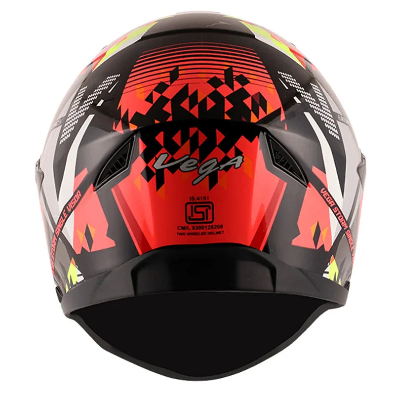 Vega Storm Atomic Black Red Helmet - Biker.Store - www.biker.store