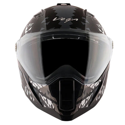 Vega Storm Atomic Black Silver Helmet - Biker.Store - www.biker.store