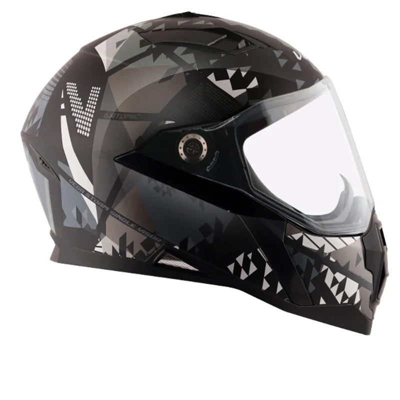 Vega Storm Atomic Black Silver Helmet - Biker.Store - www.biker.store