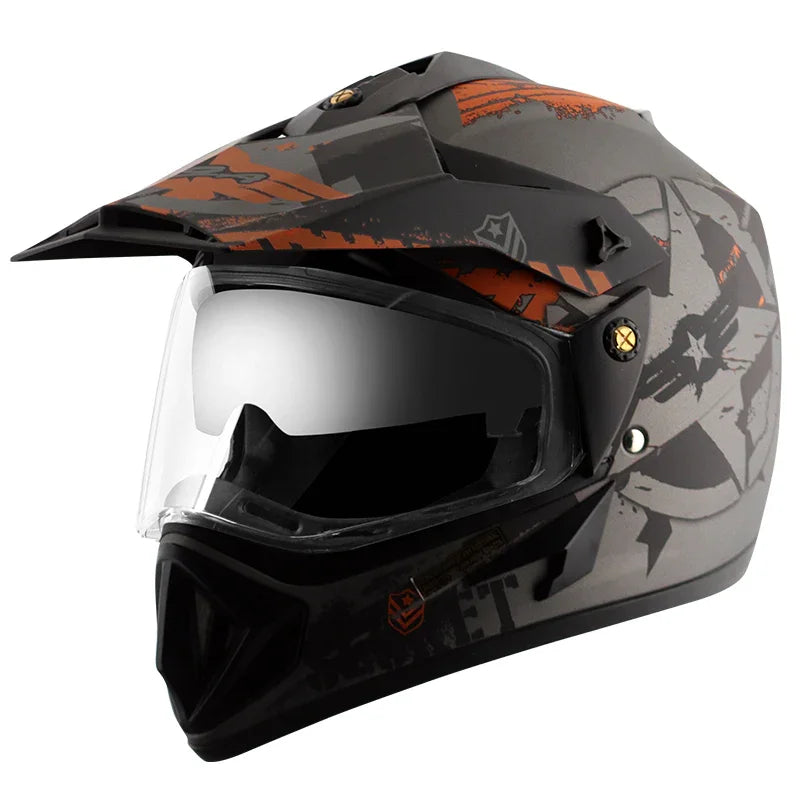 Vega Off Road D/V Secret Dull Anthracite Black Helmet - Biker.Store - www.biker.store