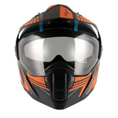 Vega Mount D/V MAX Dull Black Orange Helmet - Biker.Store - www.biker.store