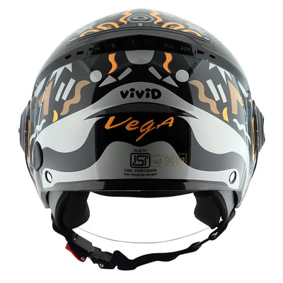 Vega Blaze Dx BZ1 Black Grey Helmet - Biker.Store - www.biker.store