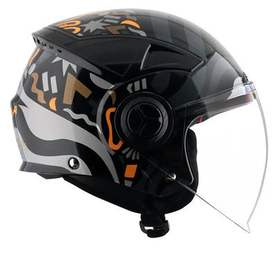 Vega Blaze Dx BZ1 Black Grey Helmet - Biker.Store - www.biker.store