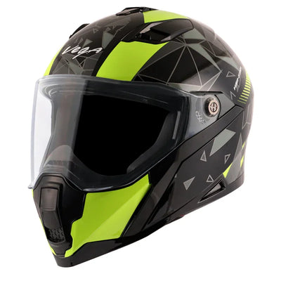Vega Storm Drift Black Neon Yellow Helmet - Biker.Store - www.biker.store