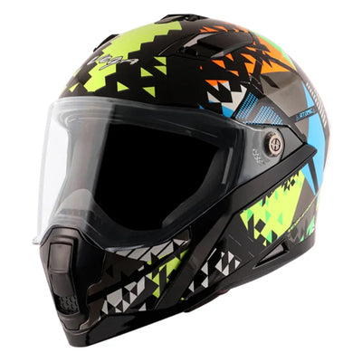 Vega Storm Atomic Black Neon Yellow Helmet - Biker.Store - www.biker.store