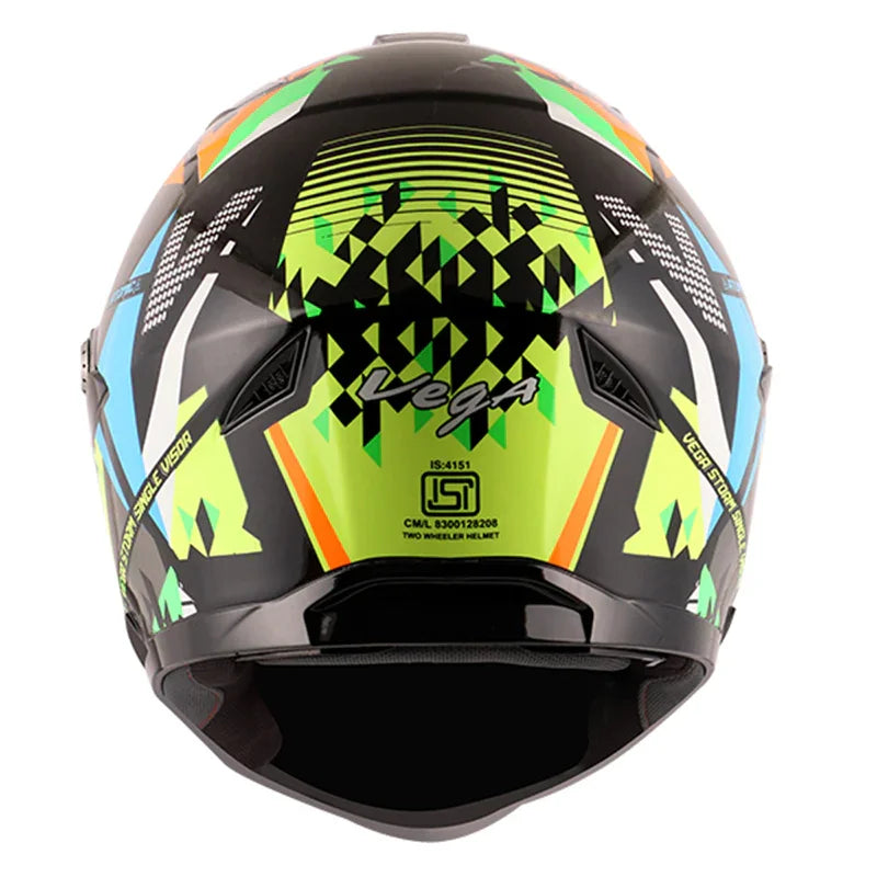 Vega Storm Atomic Black Neon Yellow Helmet - Biker.Store - www.biker.store