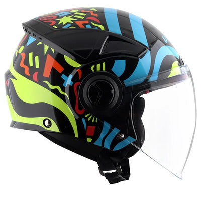 Vega Blaze Dx BZ1 Black Neon Yellow Helmet - Biker.Store - www.biker.store