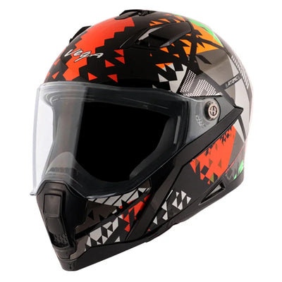 Vega Storm Atomic Black Orange Helmet - Biker.Store - www.biker.store