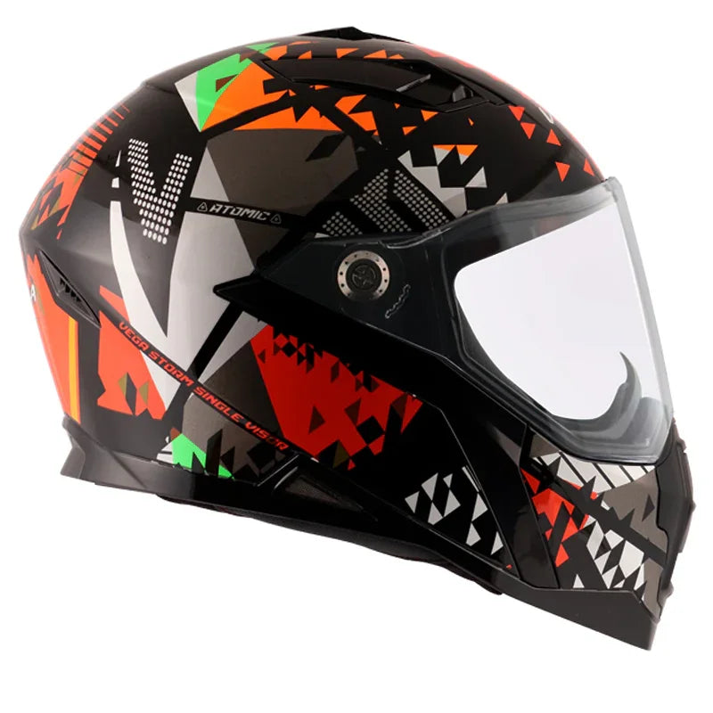 Vega Storm Atomic Black Orange Helmet - Biker.Store - www.biker.store