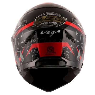 Vega Storm Drift Black Red Helmet - Biker.Store - www.biker.store