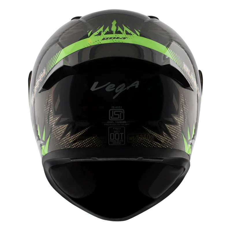 Vega Bolt Bunny Black Green Helmet - Biker.Store - www.biker.store