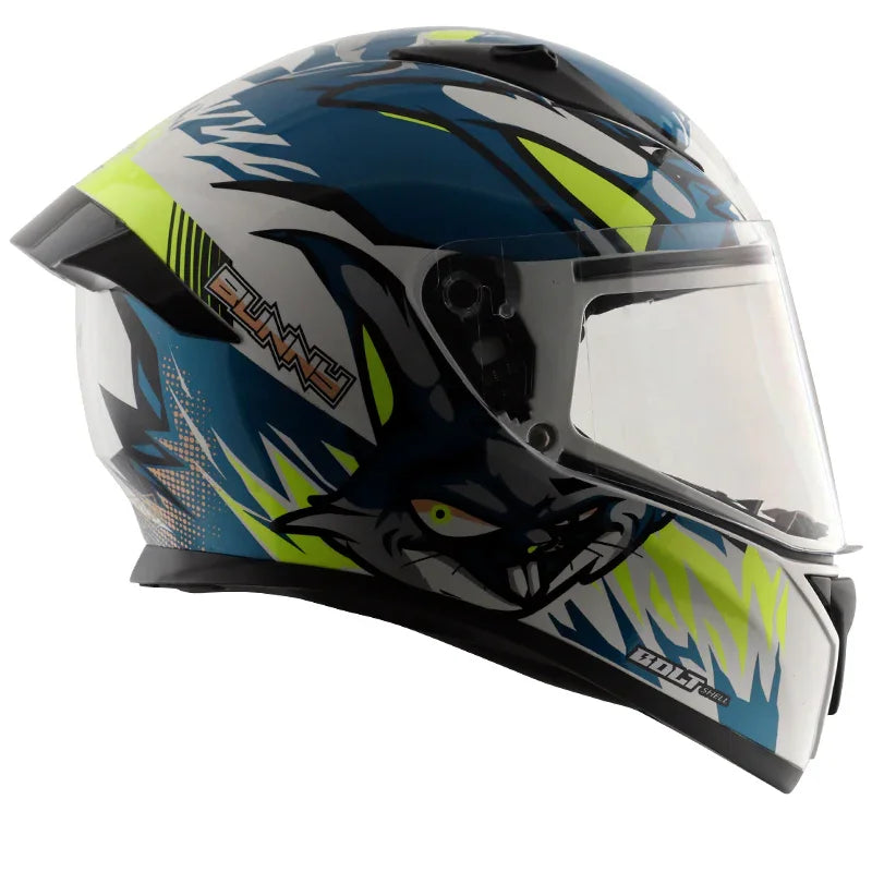 Vega Bolt Bunny White Blue Helmet - Biker.Store - www.biker.store