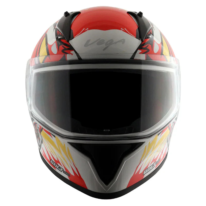 Vega Bolt Bunny White Orange Helmet - Biker.Store - www.biker.store