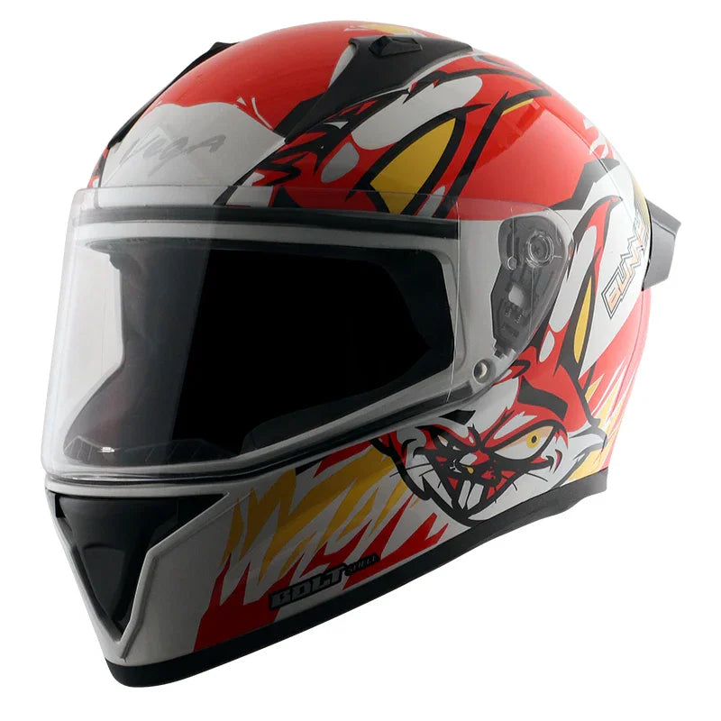 Vega Bolt Bunny White Orange Helmet - Biker.Store - www.biker.store
