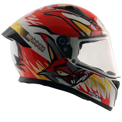 Vega Bolt Bunny White Orange Helmet - Biker.Store - www.biker.store