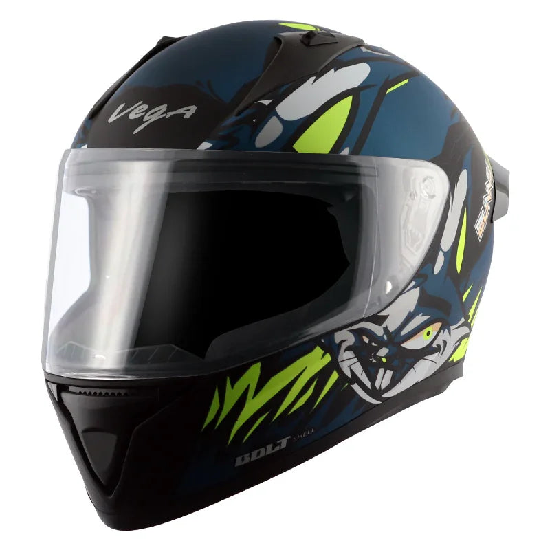 Vega Bolt Bunny Dull Black Blue Helmet - Biker.Store - www.biker.store