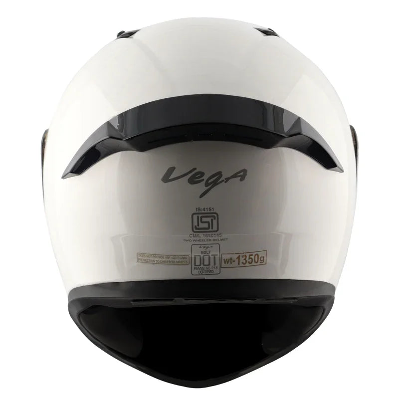 Vega Bolt White Helmet - Biker.Store - www.biker.store