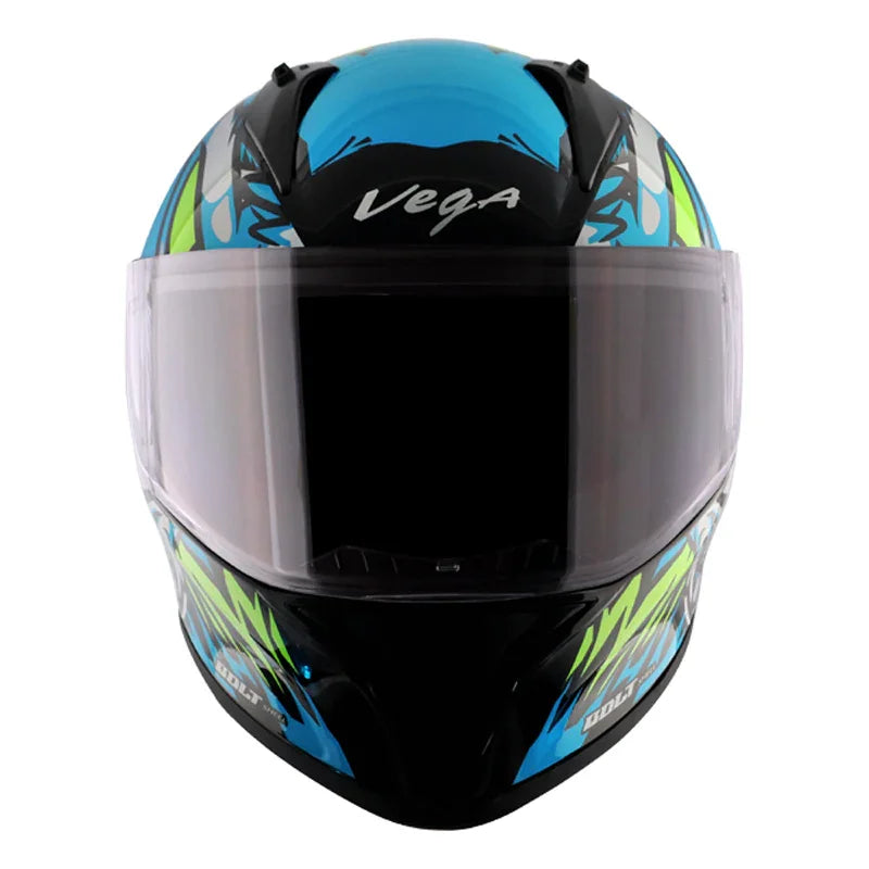 Vega Bolt Bunny Black Neon Blue Helmet - Biker.Store - www.biker.store