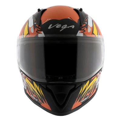 Vega Bolt Bunny Dull Black Orange Helmet - Biker.Store - www.biker.store