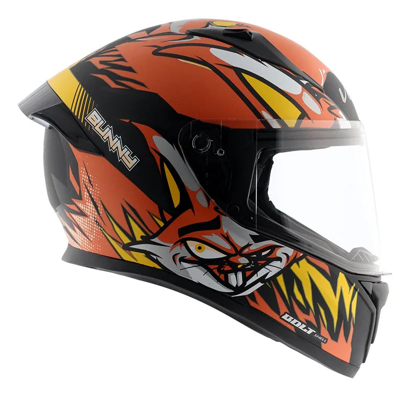 Vega Bolt Bunny Dull Black Orange Helmet - Biker.Store - www.biker.store