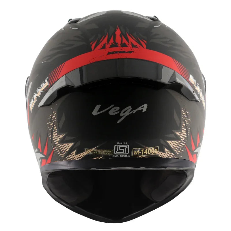 Vega Bolt Bunny Dull Black Red Helmet - Biker.Store - www.biker.store
