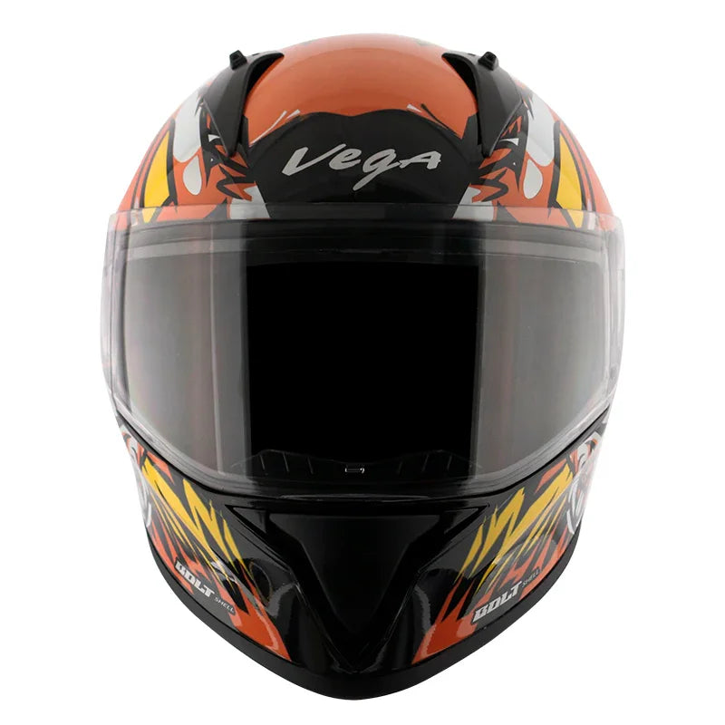 Vega Bolt Bunny Black Orange Helmet - Biker.Store - www.biker.store