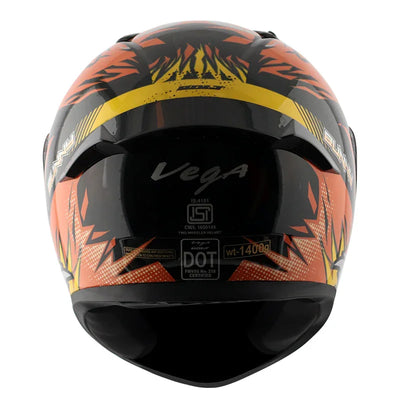 Vega Bolt Bunny Black Orange Helmet - Biker.Store - www.biker.store