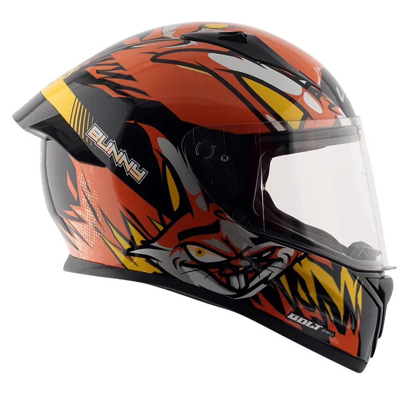 Vega Bolt Bunny Black Orange Helmet - Biker.Store - www.biker.store