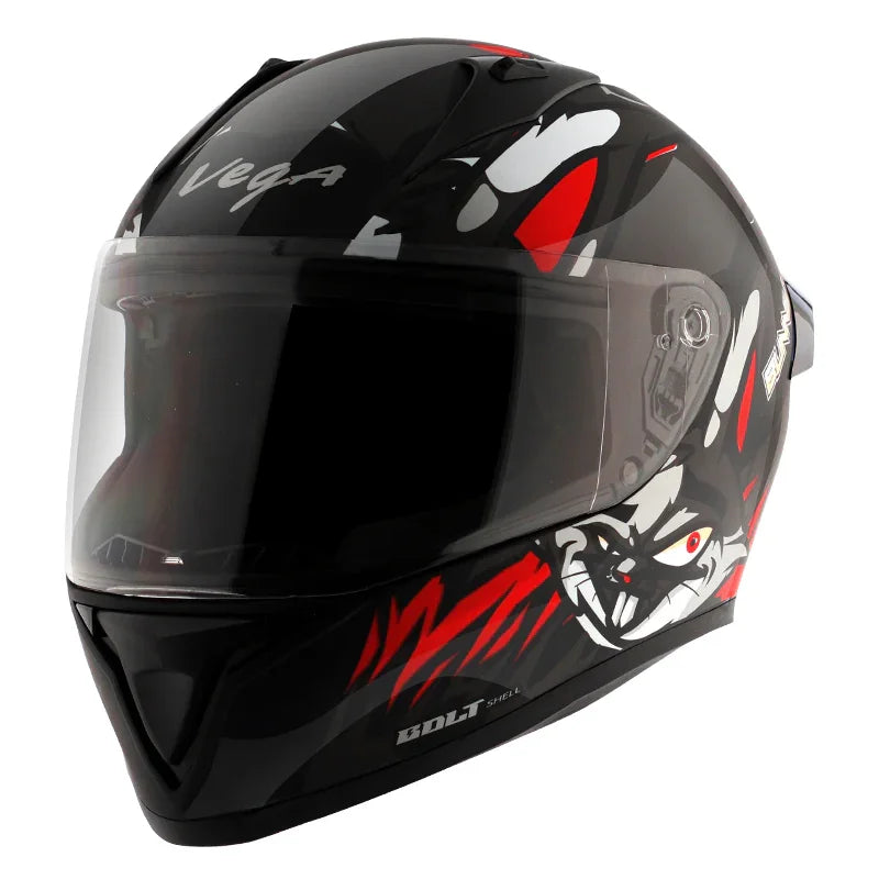 Vega Bolt Bunny Black Red Helmet - Biker.Store - www.biker.store