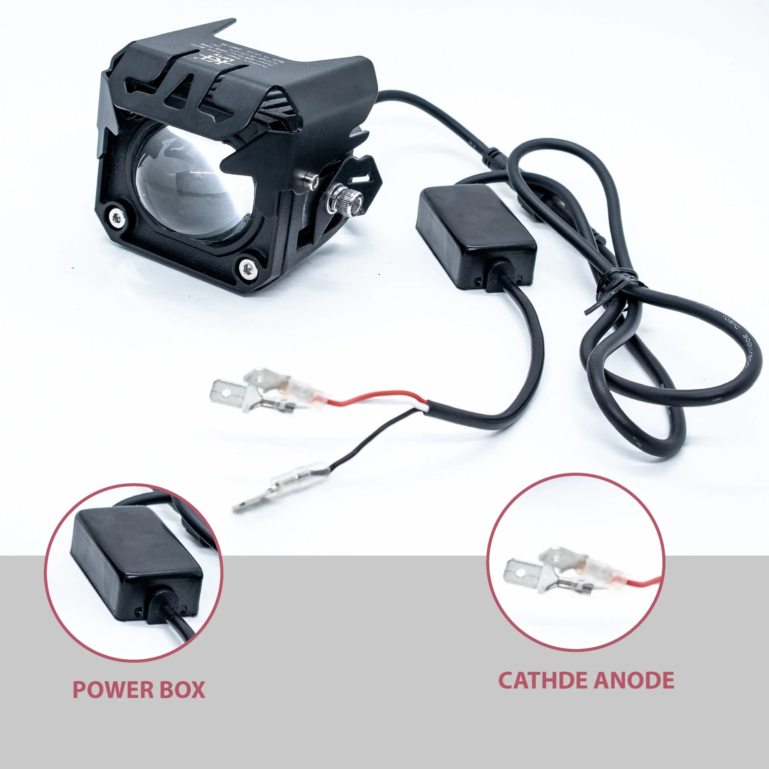 HJG Projector Box LED Fog light DUAL COLOUR ALL IN ONE LED FOG LIGHT 60W 12- 80V LIGHT FOR OFF ROAD SAFETY (Set of 2 with switch) - Biker.Store - www.biker.store