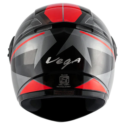 Vega Cliff Pioneer Black Red Helmet - Biker.Store - www.biker.store
