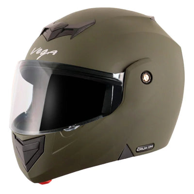 Vega Crux Dx Dull Battle Green Helmet - Biker.Store - www.biker.store